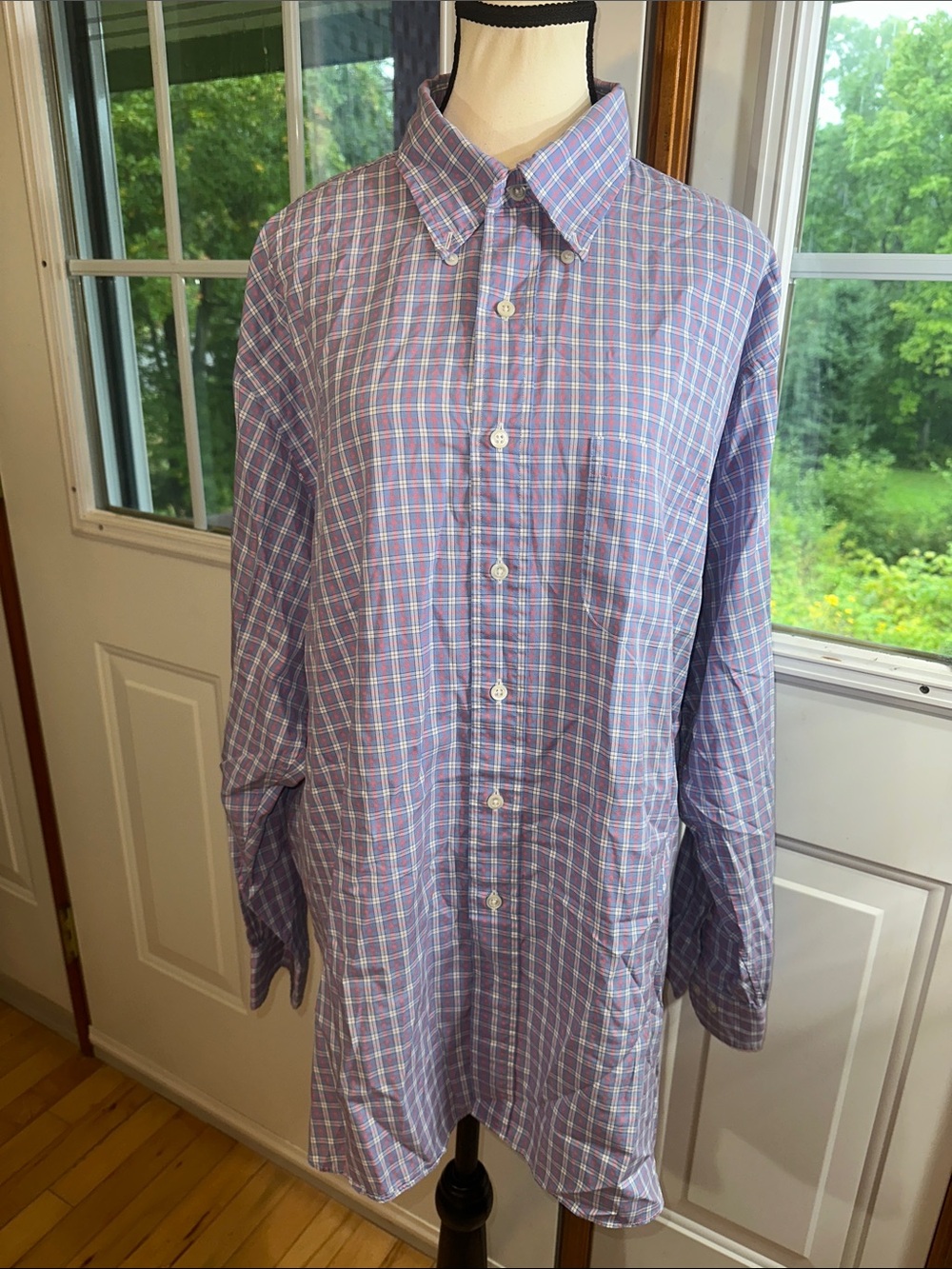 Brooks Brothers Purple Plaid Button-Down Shirt